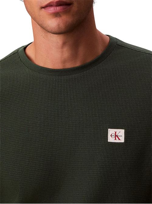 Maglia verde in cotone Calvin Klein Jeans | LV040EM217LLG